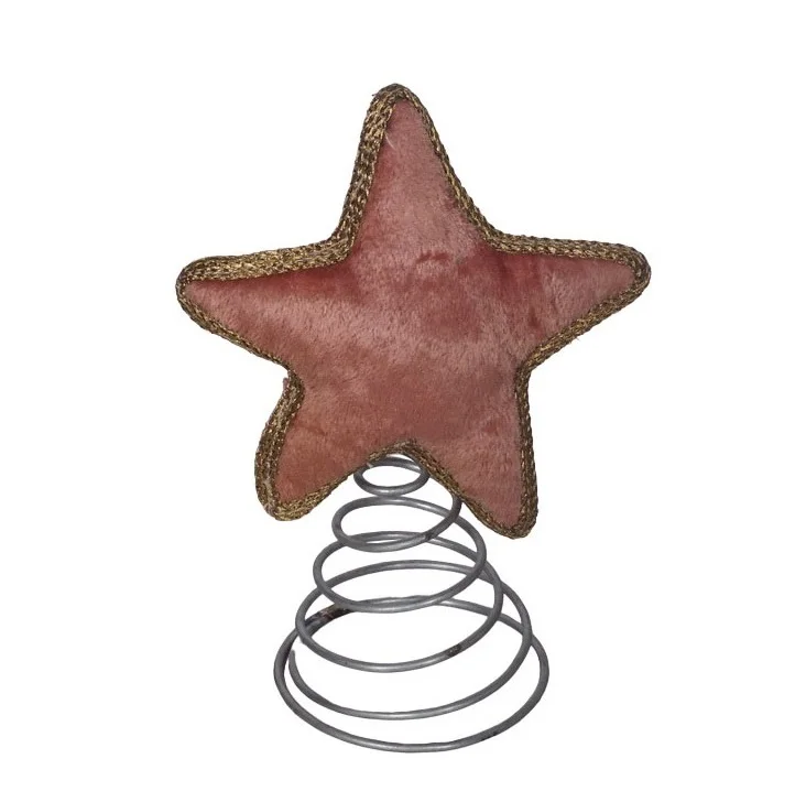 CHRISTMAS SUPPLIES HOT SALE WHITE XMAS VELVET STAR WITH SPRING ORNAMENT FOR HOLIDAY DECORATIVE AND NEW YEAR GIFT