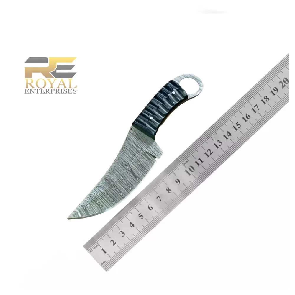Нож-Скиннер ручной работы из дамасской стали с ручкой micarta и тонкой кожаной ножной ножей нож для мясника Походный