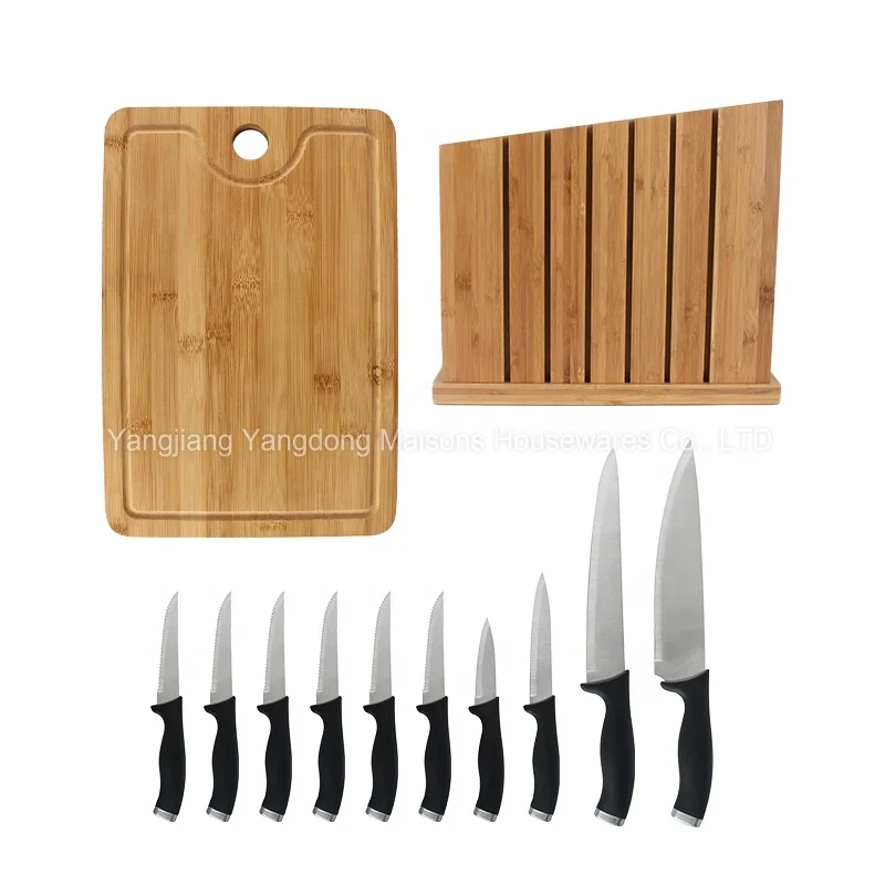 Maisons New Arrival Kitchen Accessories  Magnetic Chopping Knife Board Holder Knife Set with Block