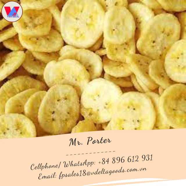 Crispy Dried Banana Slices Made From Well-ripened Bananas As a Concentrated Product of Fresh