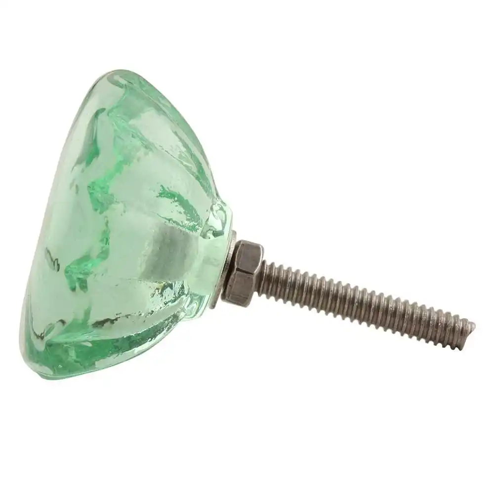 New Decorative Green colour round glass cabinet knob new design knob