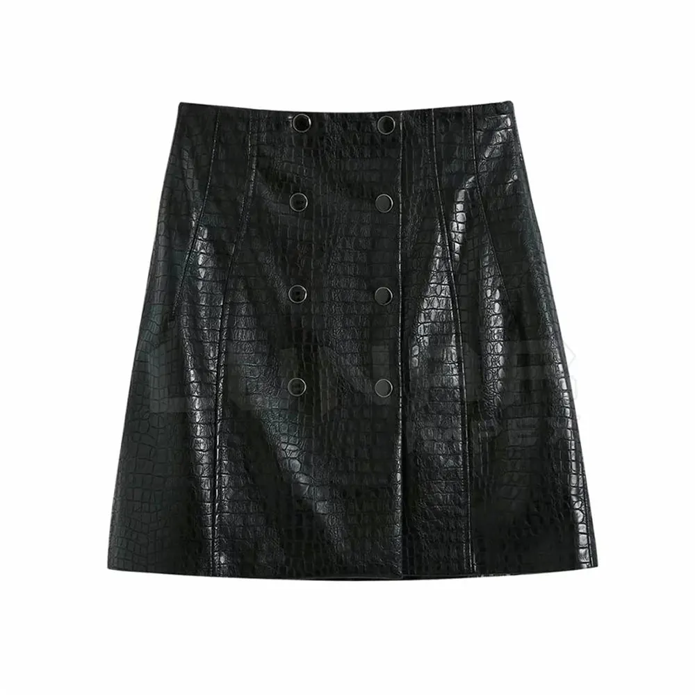 High Quality Women Fashion Leather Skirt Best Design Wholesale Price Leather Skirt