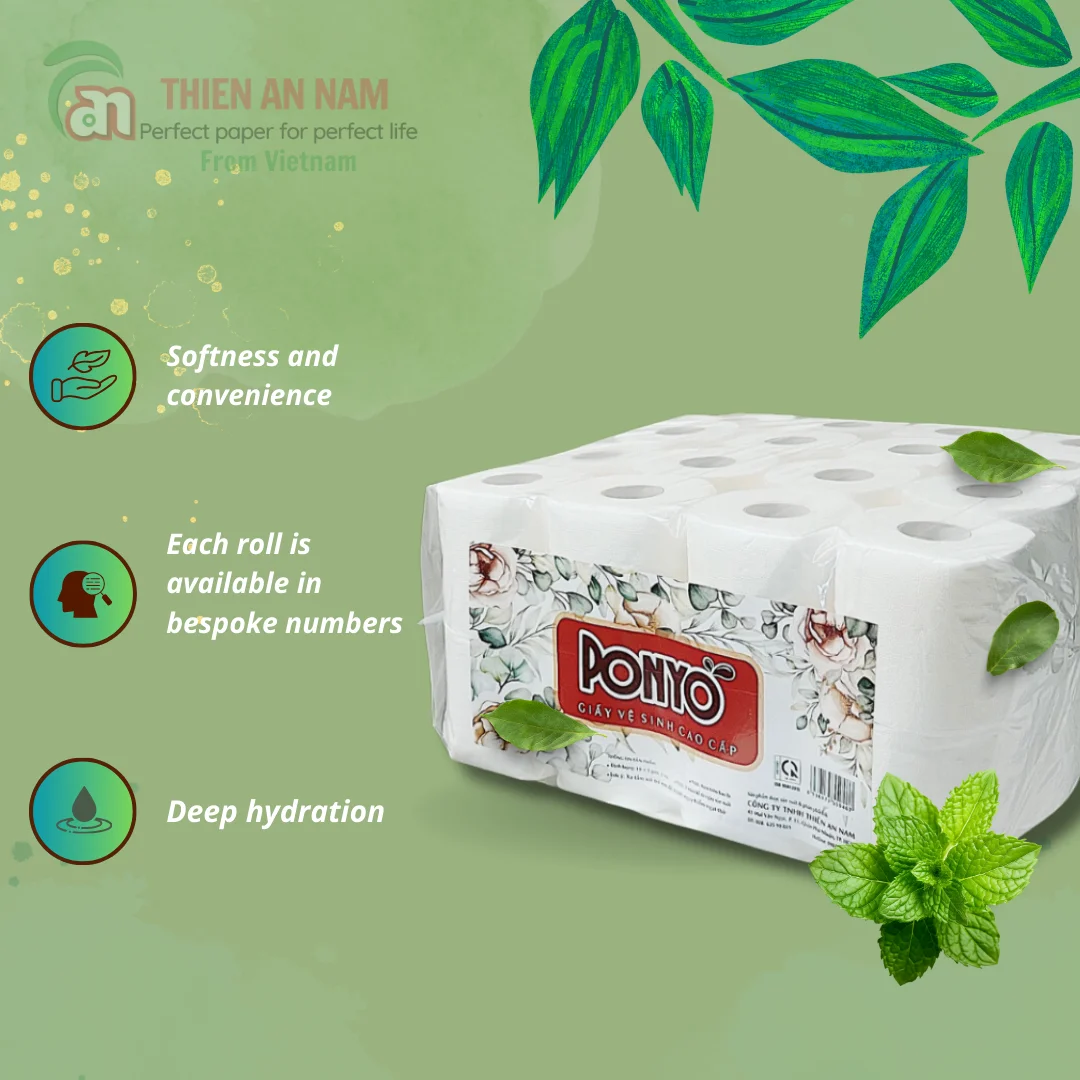 Customizable Jumbo Roll Sanitary Bath Toilet Tissue Durable Virgin Wood Pulp Pack for Toilets