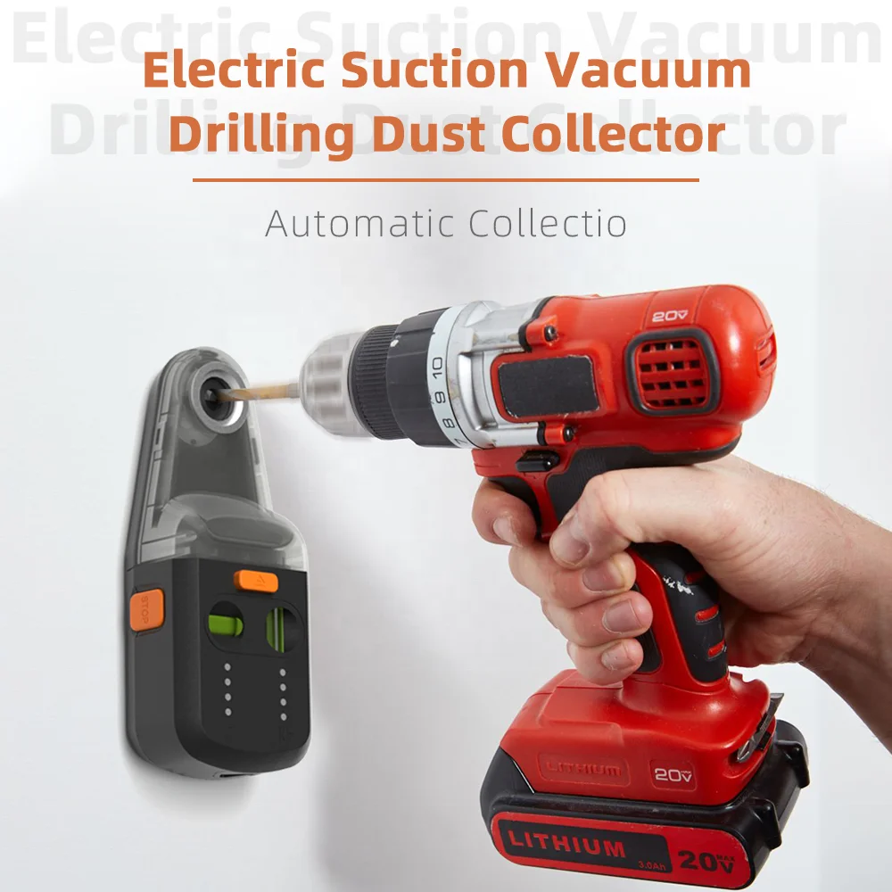 Portable Automatic Adsorption Hanging Laser level bracket Double Level Bubble Wall Drill Dust Collector laser level