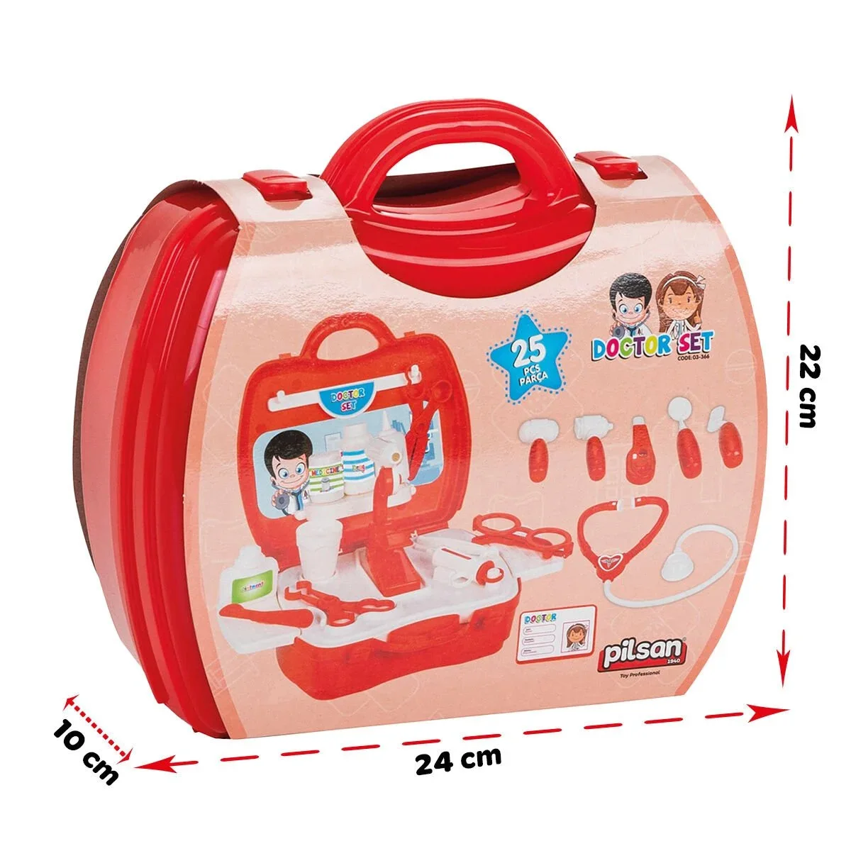 Wholesale Doctor Kit with Carrying Case 25 Pcs Plastic Play Set Kids Role-playing for Educational Pretend Play Toys for Kids