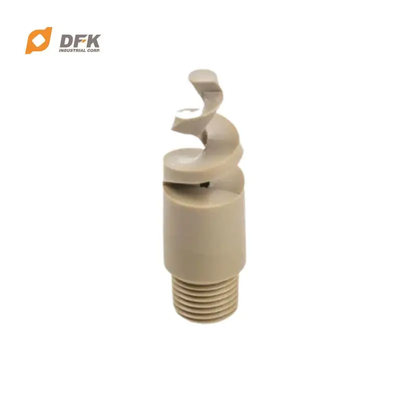 PEEK UPVC Clog-resistant Large Spray Angle Spiral Nozzle