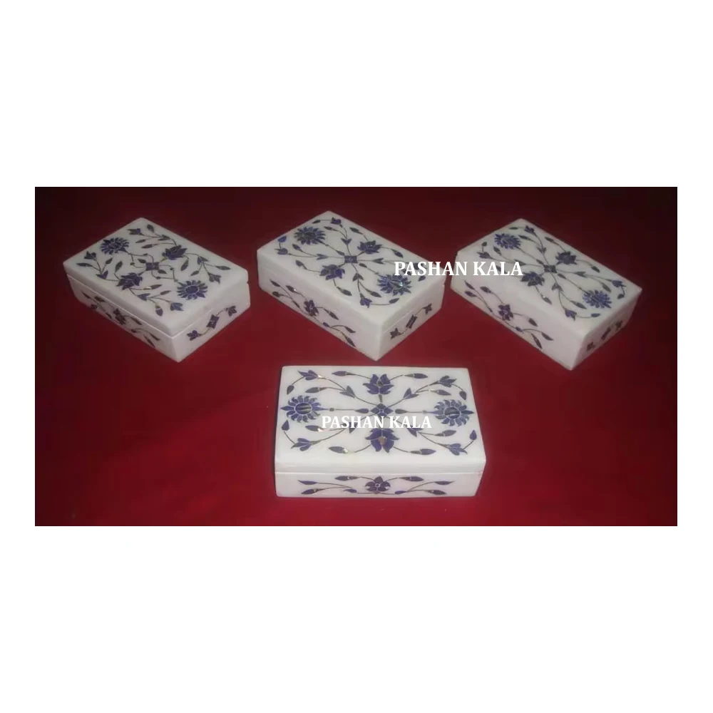 Most Beautiful And Attractive Flower Design Marble Inlay Box For Home Decoration And Jewelry Boxes By Good Indian Artist