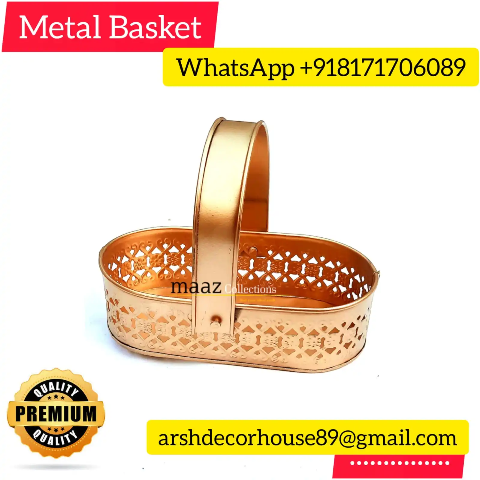 Holiday  Basket Handmade decorative gift basket made in india fruit container flower basket for wedding manufacture