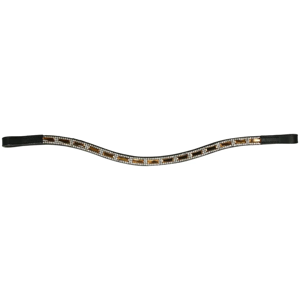 Wholesale Curved Padded Bling Crystal Horse Browbands Single Row Rhinestone bling Horse Leather Browbands