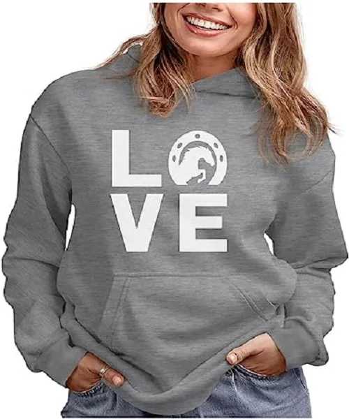 Equestrian Horses Sweatshirt Hoodie for Teen Girls Christmas Gift friendly material, soft comfortable breathable Manufacturers