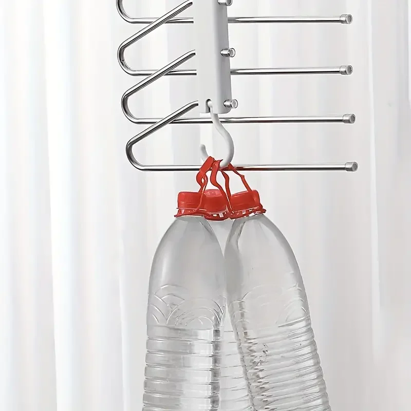 Multifunctional Stainless Steel Multilayer Pants Hanger Foldable Seamless Anti Slip for Hanging Clothes Closet Storage Organizer