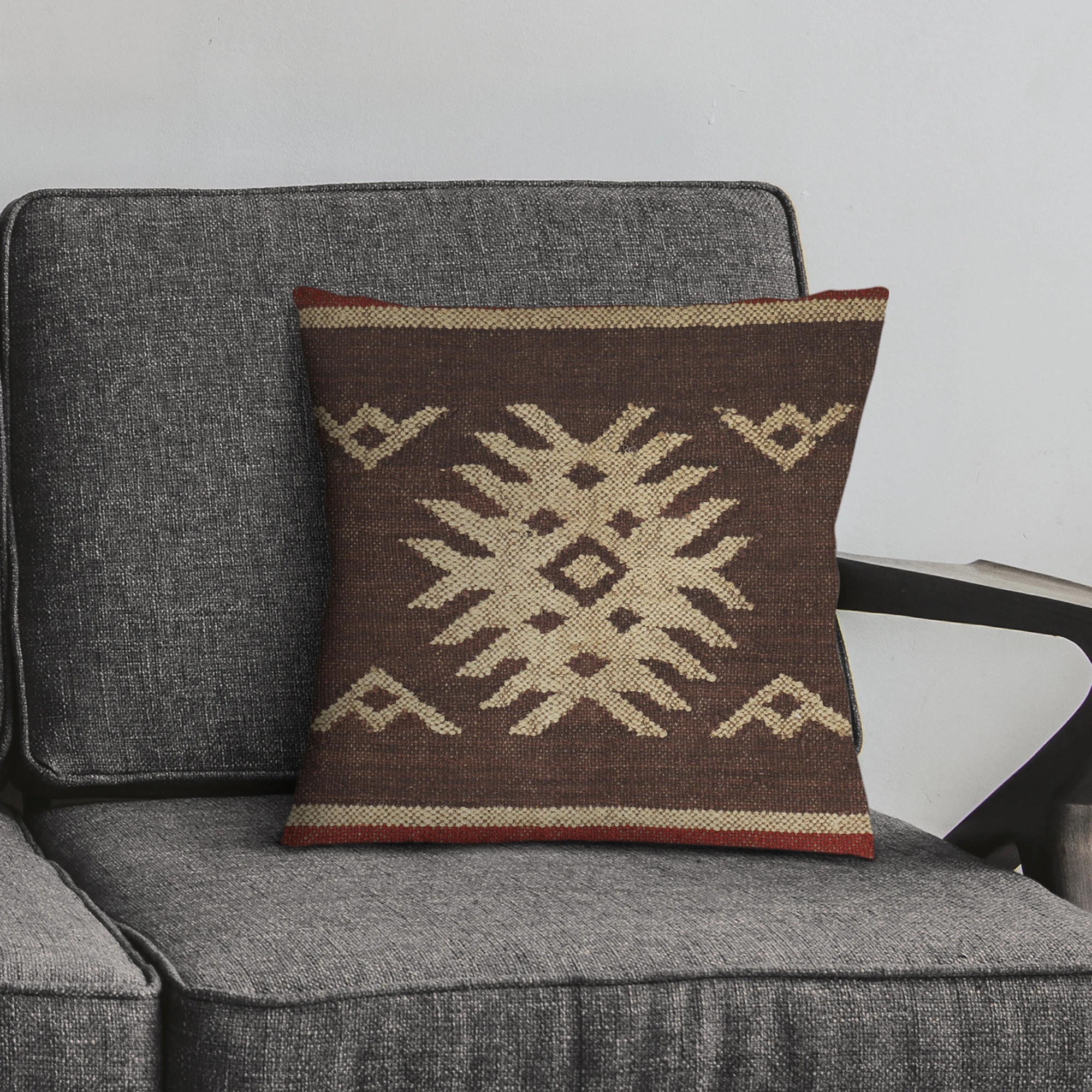 Vintage Bohemian Hand-woven Wool and Jute Abstract Pattern Custom Size Design Color Cushion Seat Pad for All Types of Chair