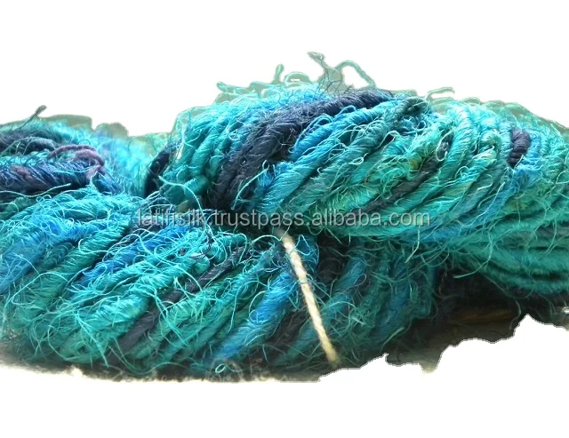 Recycle sari silk yarn Filament Yarn used in sewing, crocheting, knitting, weaving, embroidery, ropemaking, Art and craft