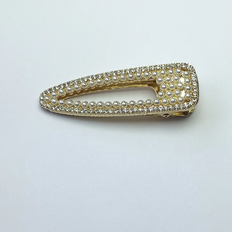 hot sale fashion pearls and glass stones salon clip