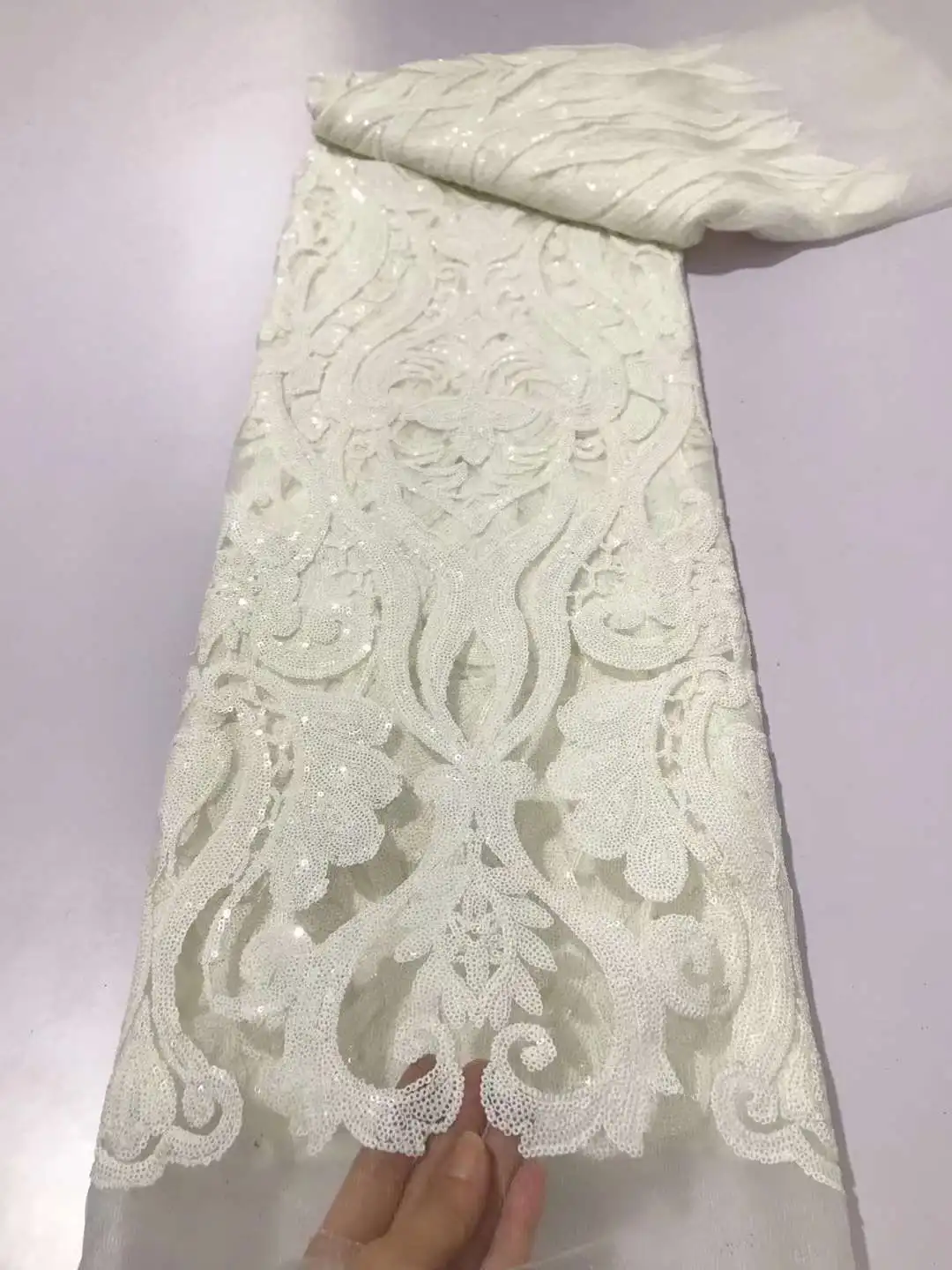 Sequins Full-width Positioning Encryption Mesh Show Sequins Fashion Catwalk See-through Clothing Fabric