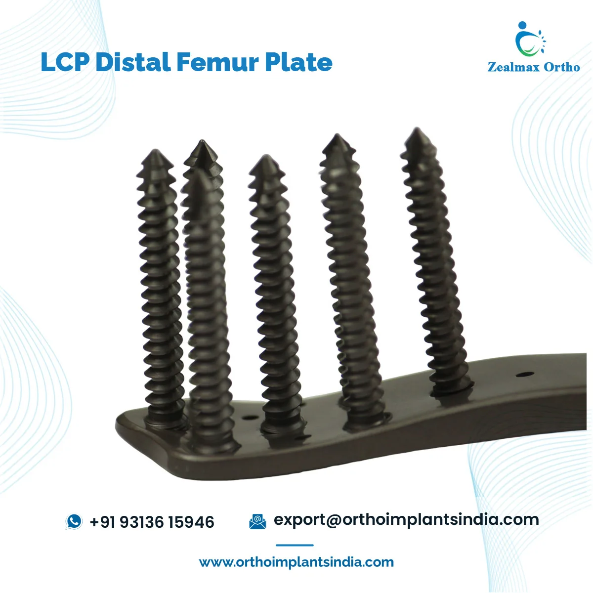 2023 Hot Selling High Quality Titanium Material Orthopedic Trauma Implants LCP Distal Femur Bone Fracture Locking Plate