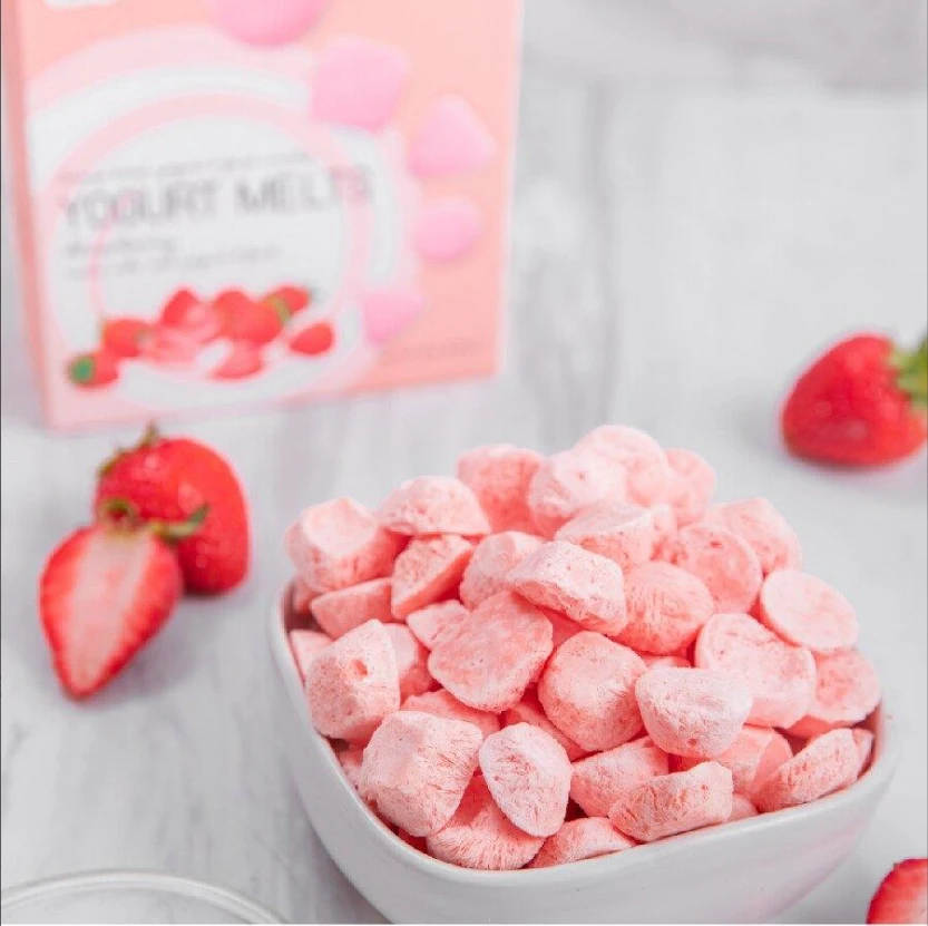 Freeze Dried Yogurt Strawberry Cube Product Of Thailand High Standard Products Made From Fresh Strawberries High Quality Yogurt