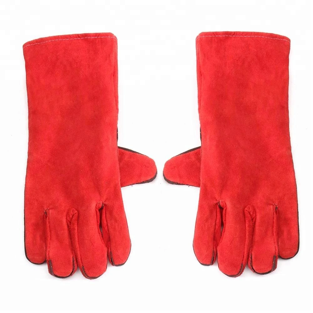 Leather Welder Safety Work Gloves Personal Protective Equipment Welding fire proof gloves gauntlet