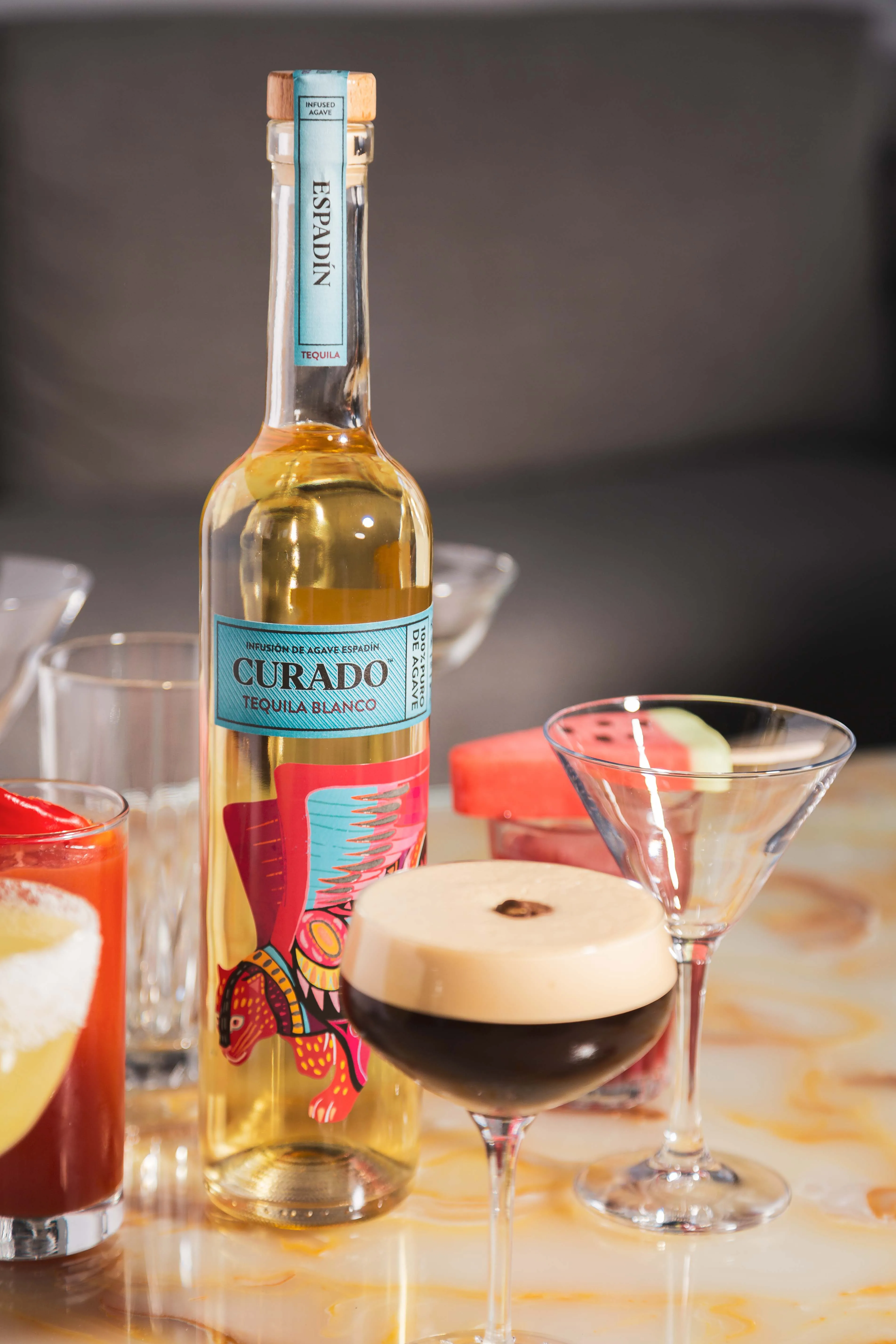 TEQUILA CURADO ESPADIN 40% TEQUILA ALCOHOL BEVERAGE AGAVE FLAVOR DRINK FOR SHOTS AND COCKTAILS ALCOHOLIC DRINK