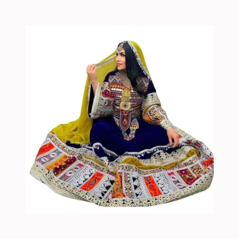 BEAUTIFUL PARTY WEAR FULLY STITCHED AFGHANI STYLE DRESS SUIT WITH ELEGANT COLOR AND EMBROIDERED WORK SILK FABRIC FESTIVAL WEAR