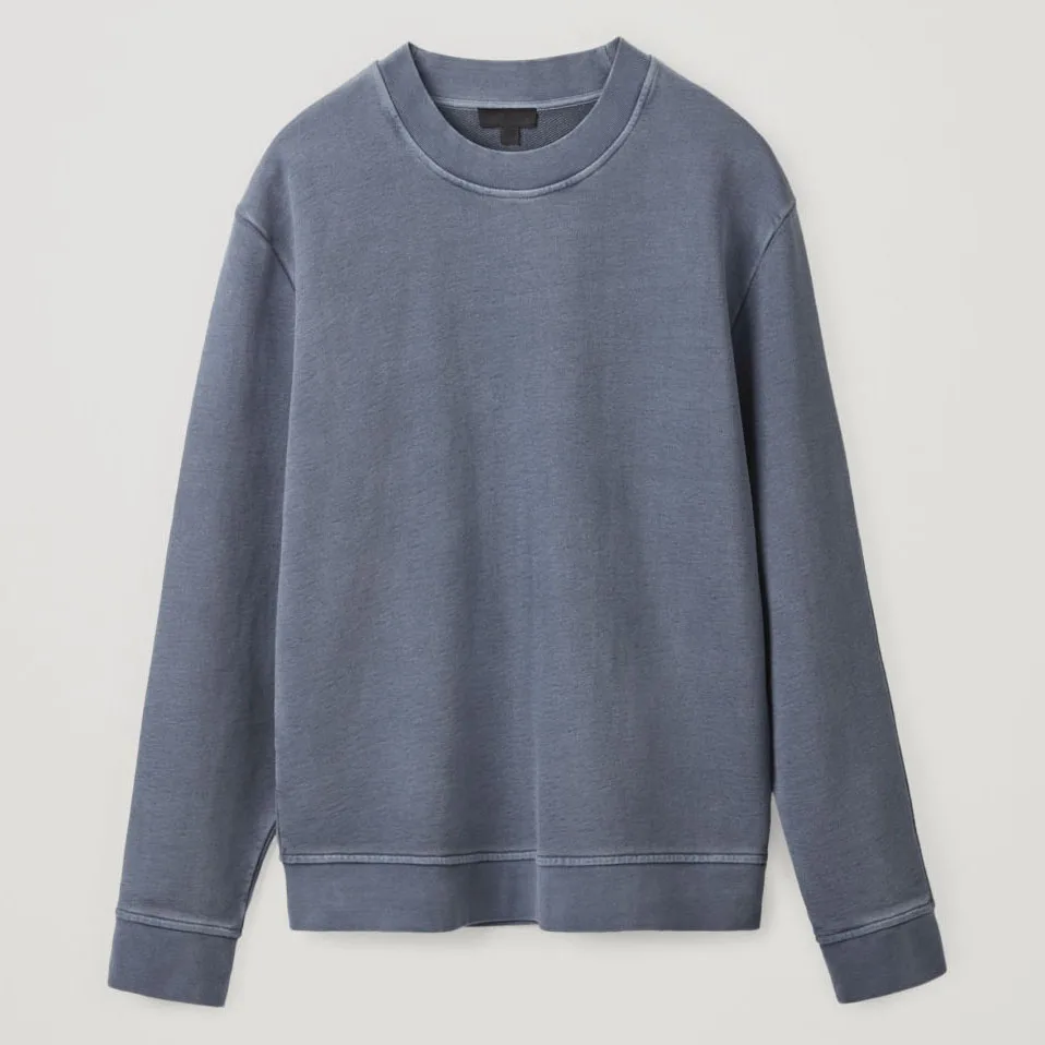 2022 Top Quality Factory Wholesale French Terry Blank Crewneck Sweatshirt Men 100% Cotton Plain Pink Sweatshirt