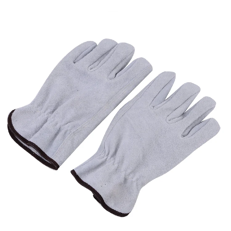 Cow Split Leather Work Gloves Driver Gloves Cold Weather Industry Safety Men Women Outdoor Driving Gloves Farm Truck