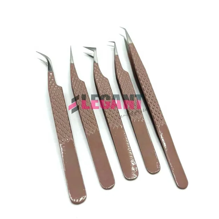 Оптовая продажа пинцет для наращивания ресниц высококачественный устойчивый набор пинцетов из нержавеющей стали частная этикетка и упаковочная коробка