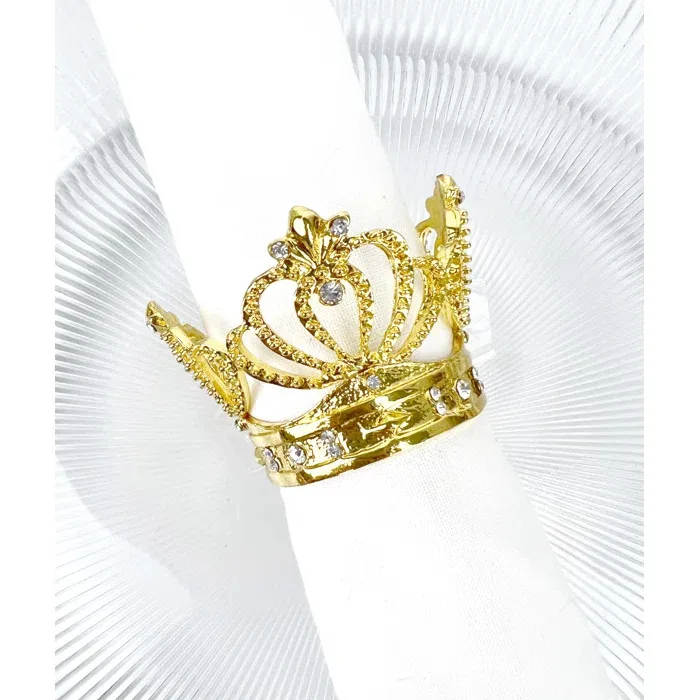 Premium Quality Gold Plated Metal Napkin Ring For Dining Table Decoration Centerpieces Dotted Napkin Holder