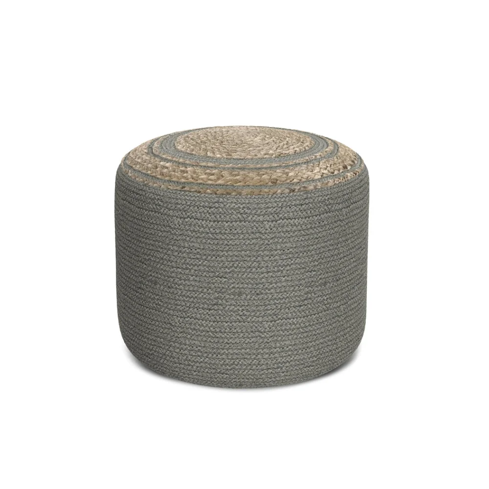 Contemporary style cotton and jute stools ottomans handwoven bedroom furniture wholesale price from Vietnam artisans