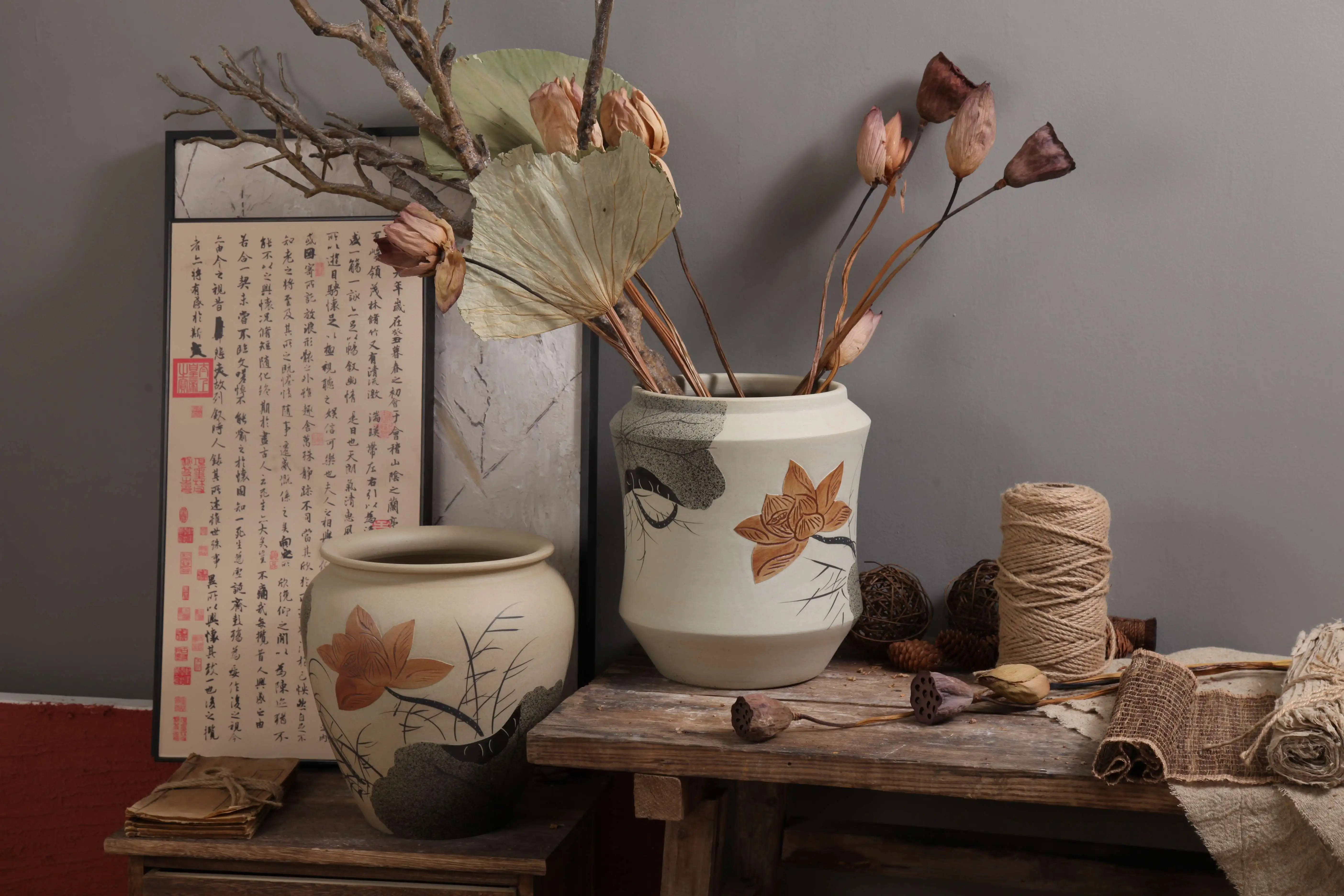 Modern wholesale Chinese ceramic porcelain decoration retro flower home goods cloisonne decorative vase