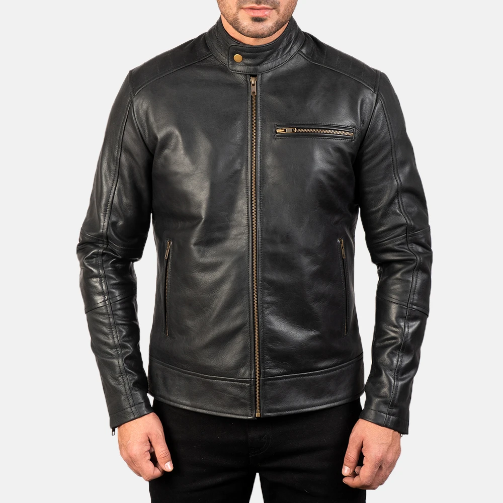 Wholesale Genuine Sheep Leather Jacket breathable custom logo men Breathable Fashion Real Leather Jacket OEM Customized