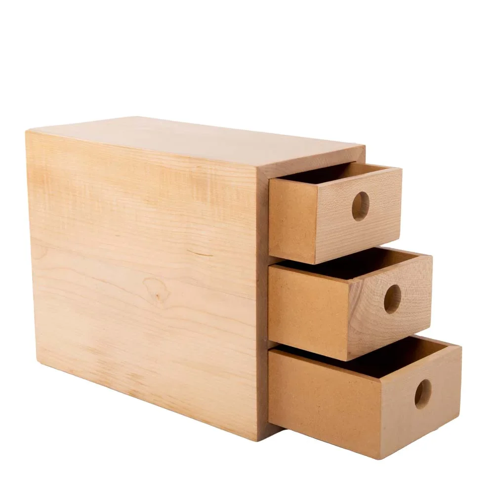 Buy Premium Quality 3 Tier Steam Beech Wood  Drawer For Table Top And Office Uses Organizers For Sale By Indian Exporters