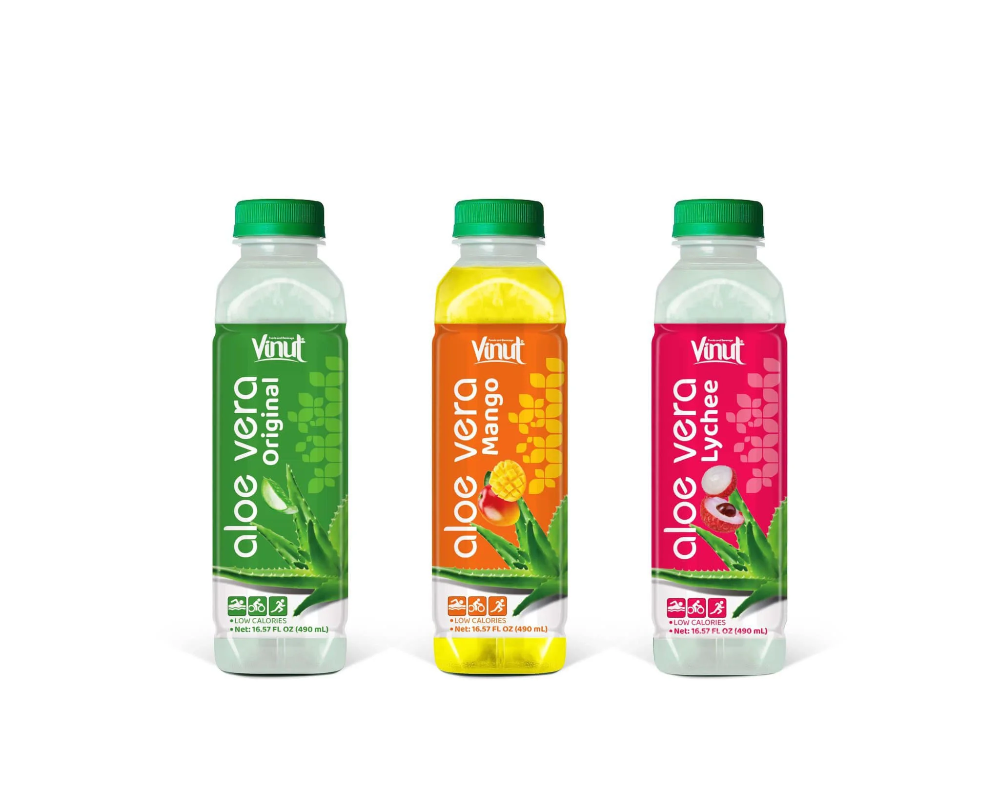 490ml bottle VINUT Fresh Aloe vera water Original Vietnam Suppliers Directory Aloe vera drink Aloe Juice