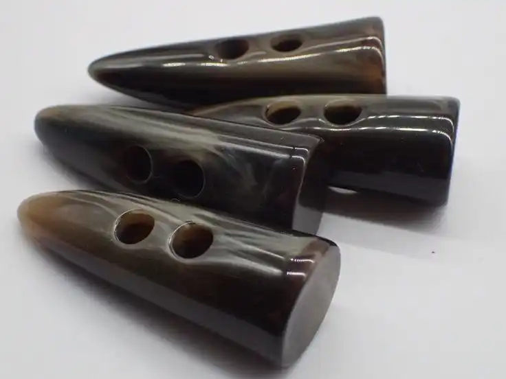 Real Buffalo Horn Toggle Button Genuine Horn Buttons Wholesale Cheapest Toggles Button For Jeans Coat Top Quality