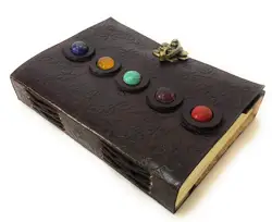 Vintage Classic Antique Handmade Deckle Vintage Paper Genuine Leather journal Bound Journal Bookmark For Kids Leather Sketchbook