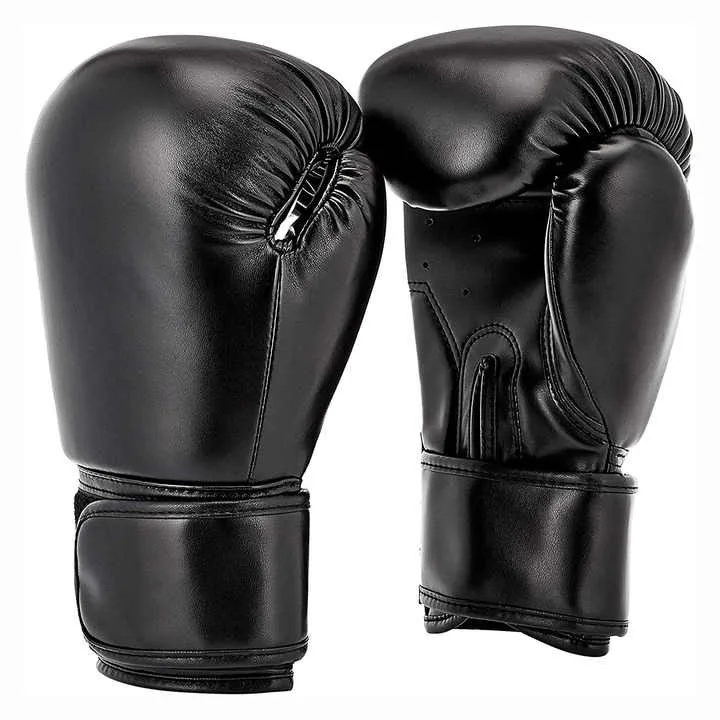 Hook and Loop Training Gloves High Quality Leather Boxing Gloves & Metallic Gold Boxing Gloves for Boxing & Kickboxing