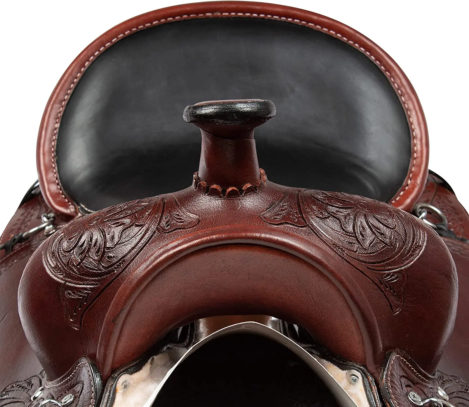 Premium Quality Western Leather Horse Saddle With Matching Tack Set Genuine Barrel English Racing