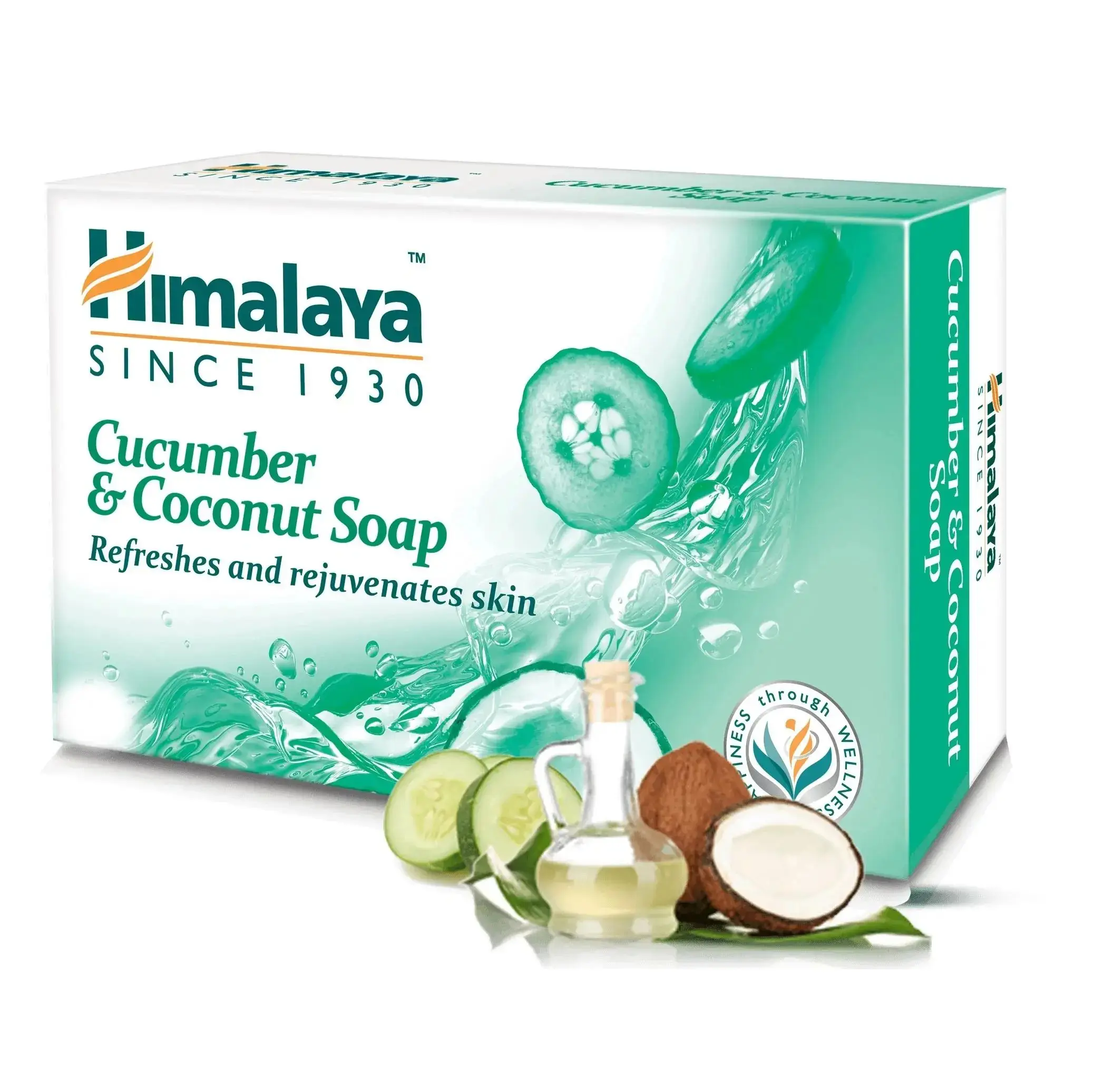 Hot Selling Himalaya Handmade Herbal Soap Cucumber and Coconut for Skin Cleansing Purification Export from India Manufacturer