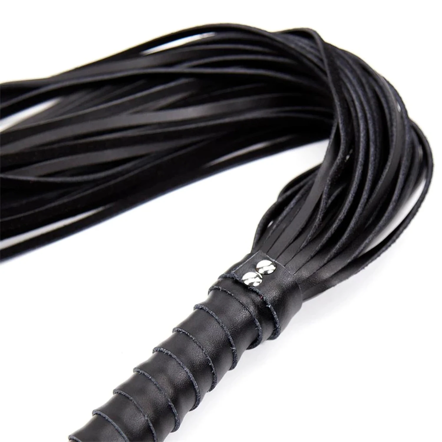 68CM Genuine Leather Tassel Horse Whip With Handle Flogger Equestrian Whips Teaching Training Riding Whips