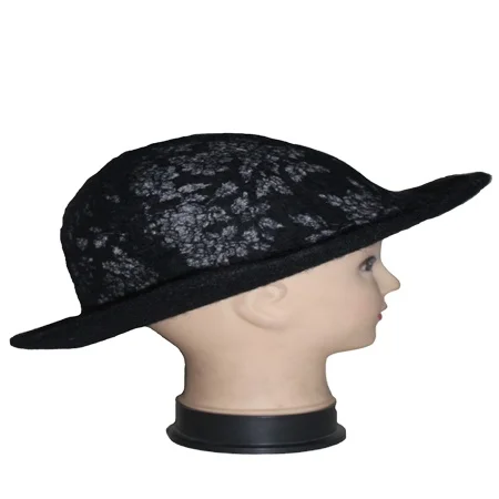 Handmade Cotton and Wool Mix Felt Hat for Women Plain Style for Winter Outdoor Parties Adults Size