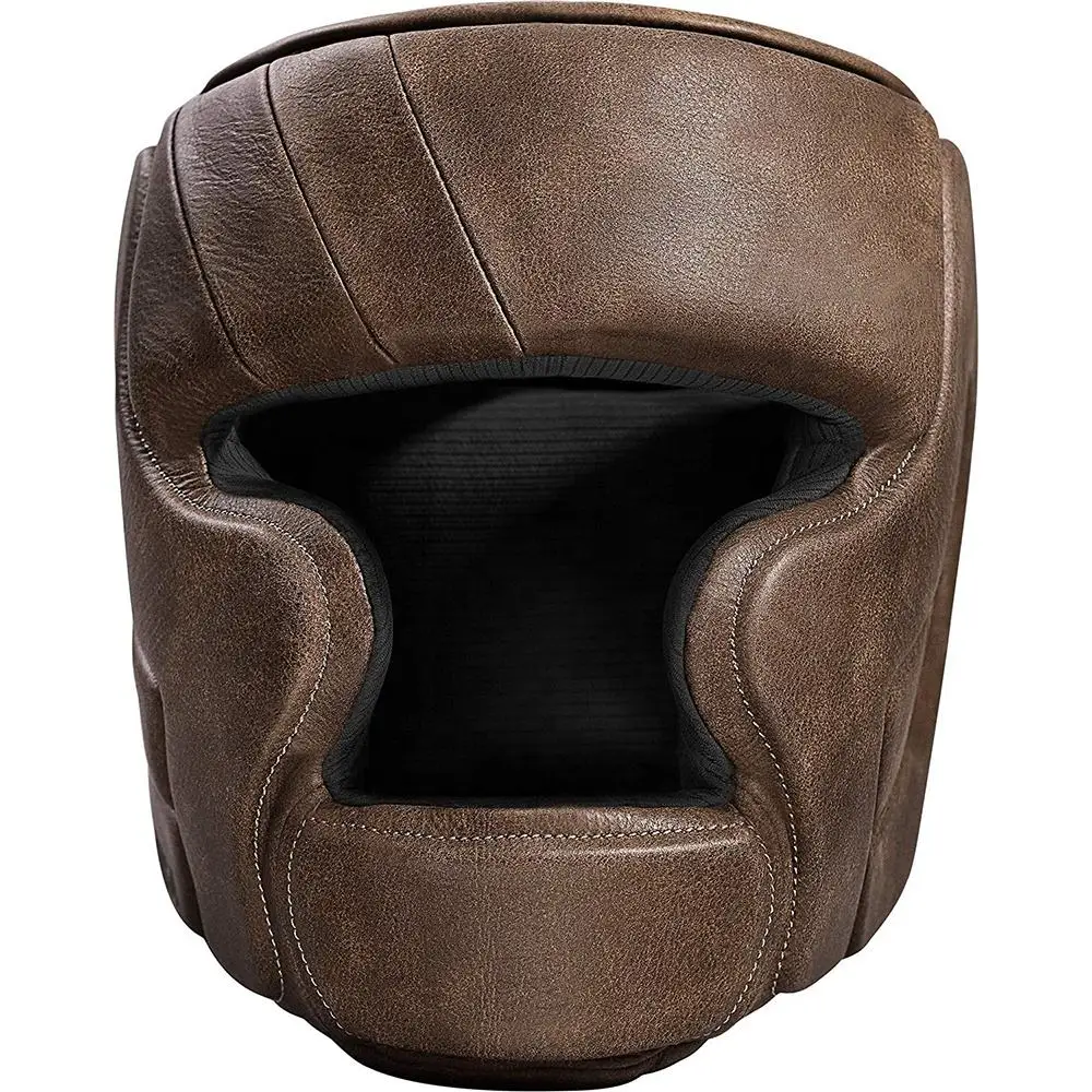 2022 Wholesale Leather Adjustable Boxing Headgear Boxing Helmets Head Guard Head Gear For Fighting Training