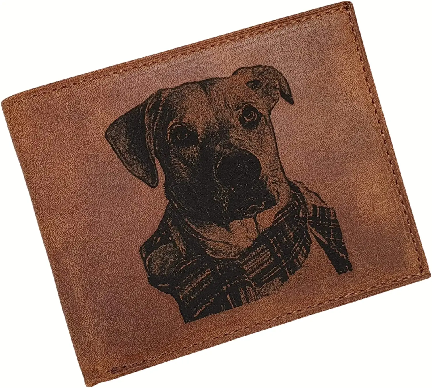 Genuine Cow Leather Laser Engraved Logo Wallet Wholesale Custom Genuine Leather Wallet for men