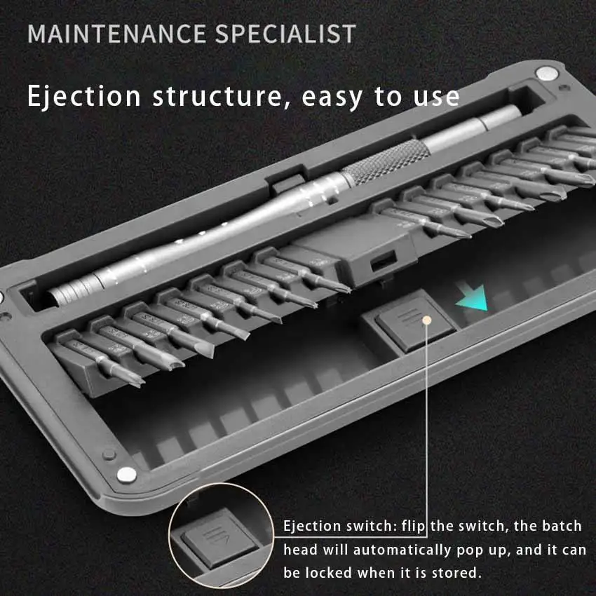 MYJ 30 in 1 Precision Screwdriver Set Extended S2 Batch Head Mobile Phone and Notebook Repair and Disassembly Screwdriver Set