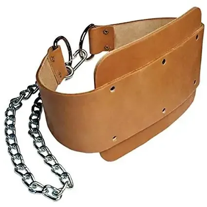 High Quality Power Lifting Leather Weightlifting Dip Belt With Key chain Adjustable price Weight lifting leather dip