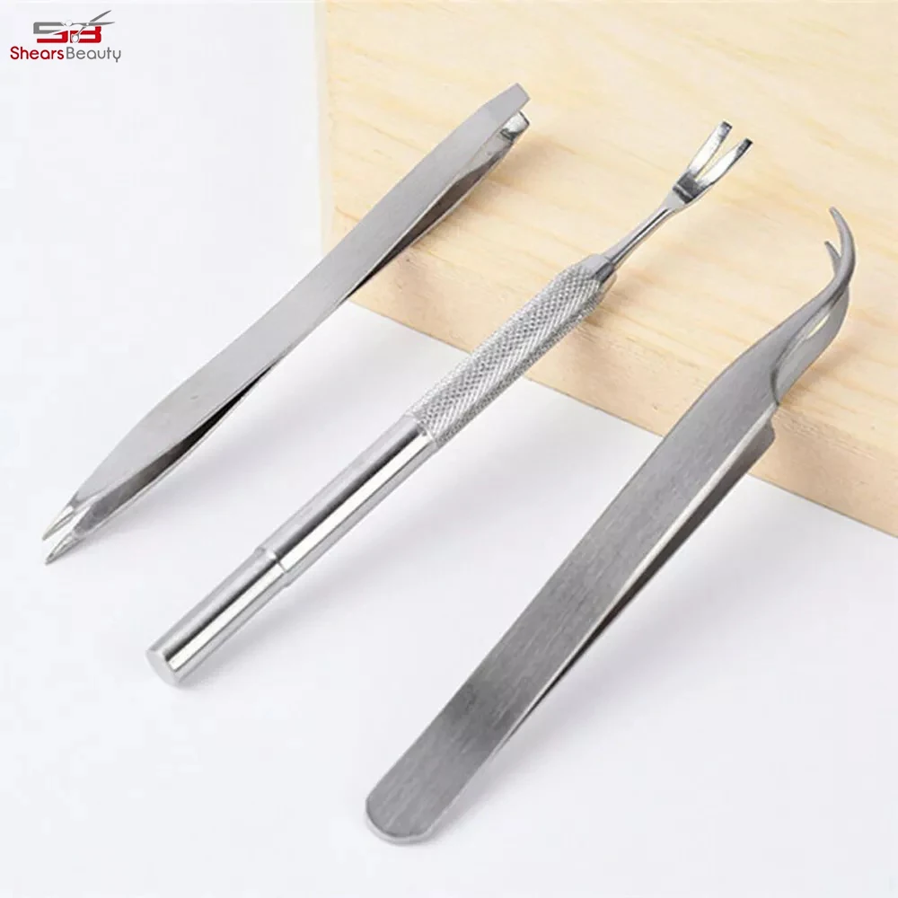 Latest Design in Stock High Quality Free Laser Engraved Logo Dog Tick Removal Tool Steel Double Head Fork Tweezers