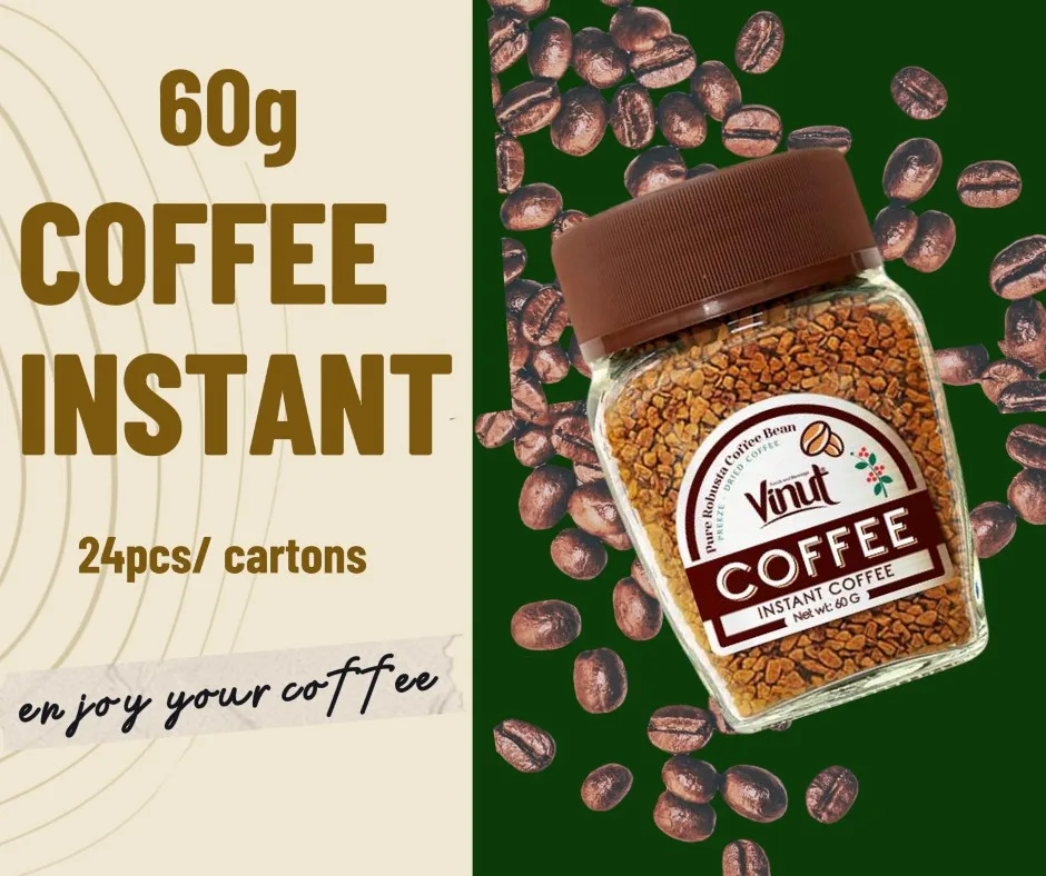 Robusta сублимированный растворимый кофе-60100200 г VINUT экологически чистый кофе из вьетнамских органических бобов оптовик