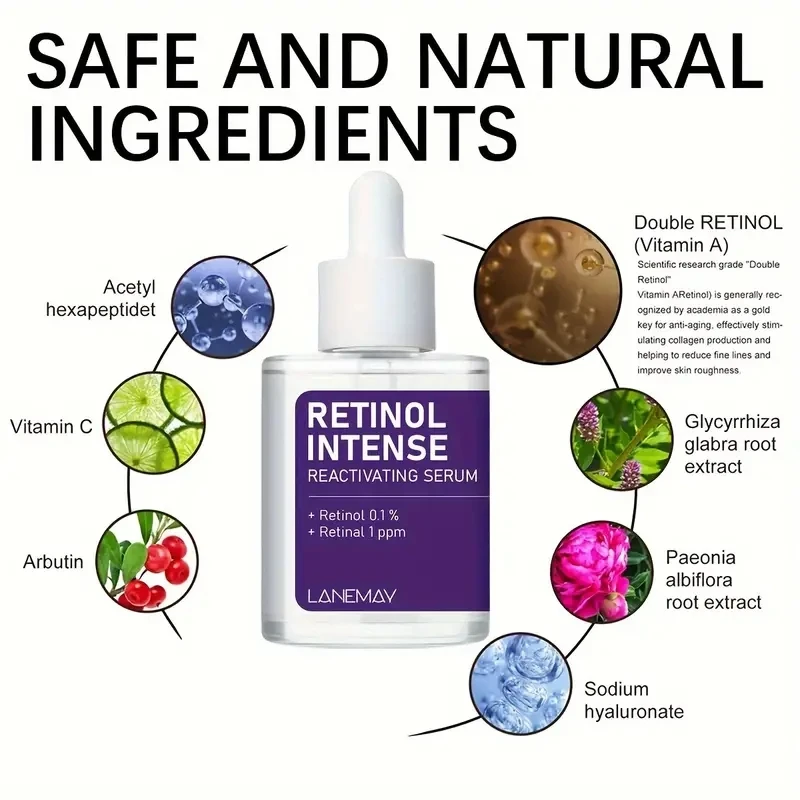 Customize Skin Renewing Hydrating Hyaluronic Acid Retinol Resurfacing Face Serum Reduce Fine Lines Wrinkles Protect Barrier