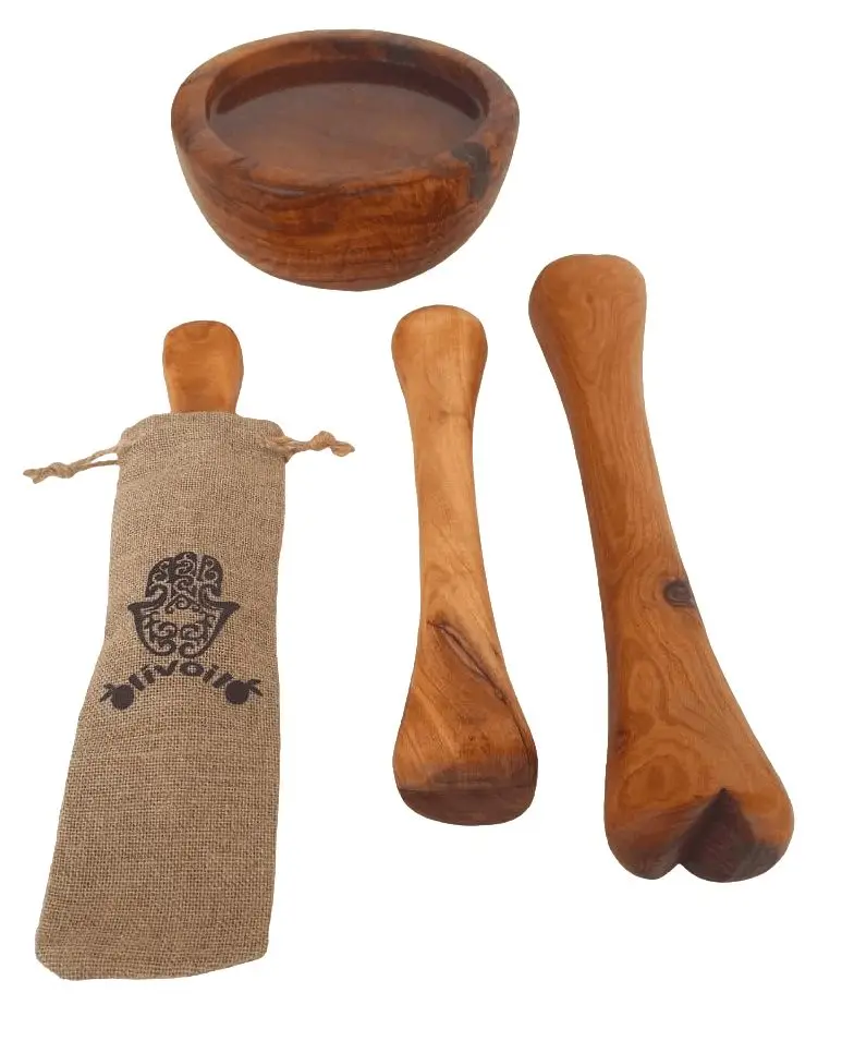 Olive Wood SET of 3 dogs chewing bones and a small bowl PET bowl 100% recyclable and Eco-Freindly SET of 4 Items in one bag.