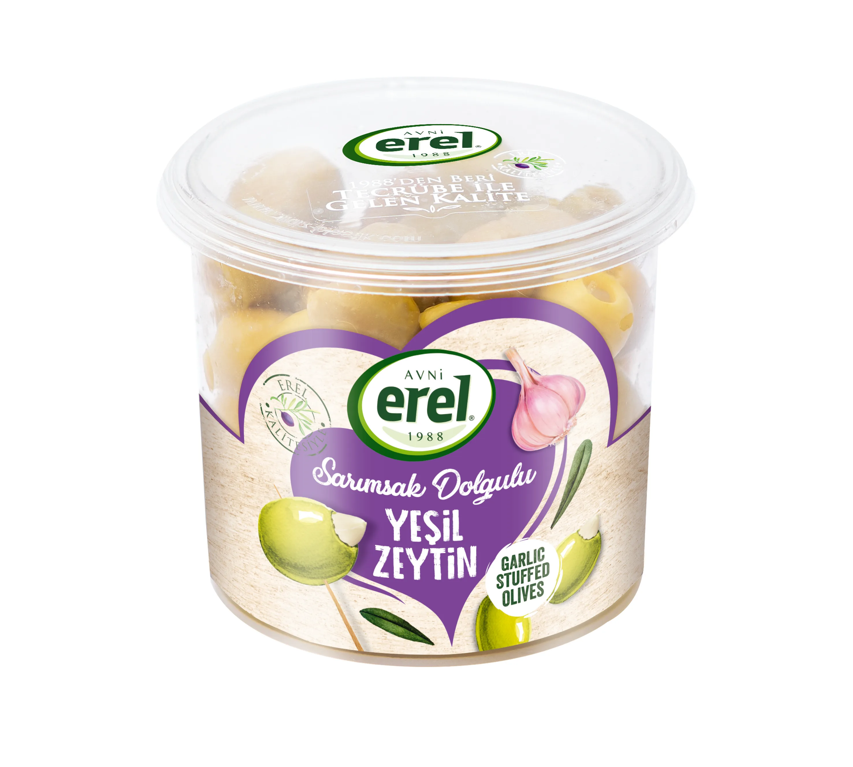 Almond Stuffed Green Olives Soft/Fresh Bulk Sale 400gr Premium Quality and Best Price from Turkey