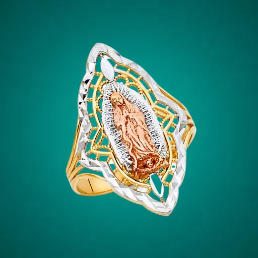 Fashion Jewelry Virgin Mary Rings three tone plated trending personalized high polished customization
